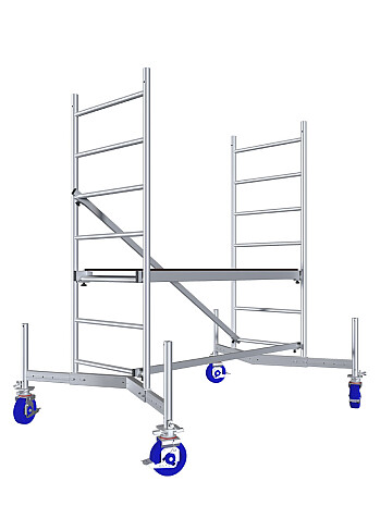 KRAUSE ClimTec rusztowanie z rolkami 150 mm wys. rob. 3,00 m | system GUARDMATIC