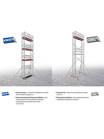 KRAUSE Rusztowanie - STABILO 10; 2,5 x 0,75m, wys.rob. 7,40m | system GUARDMATIC