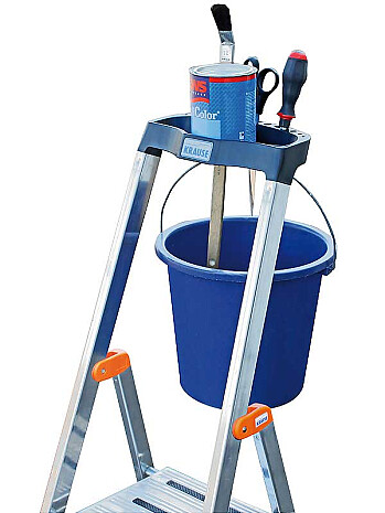 KRAUSE SAFETY drabina aluminiowa 5 stopni z PÓŁKĄ
